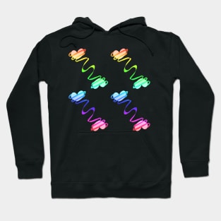 Rainbow Hearts With Ribbons Hoodie